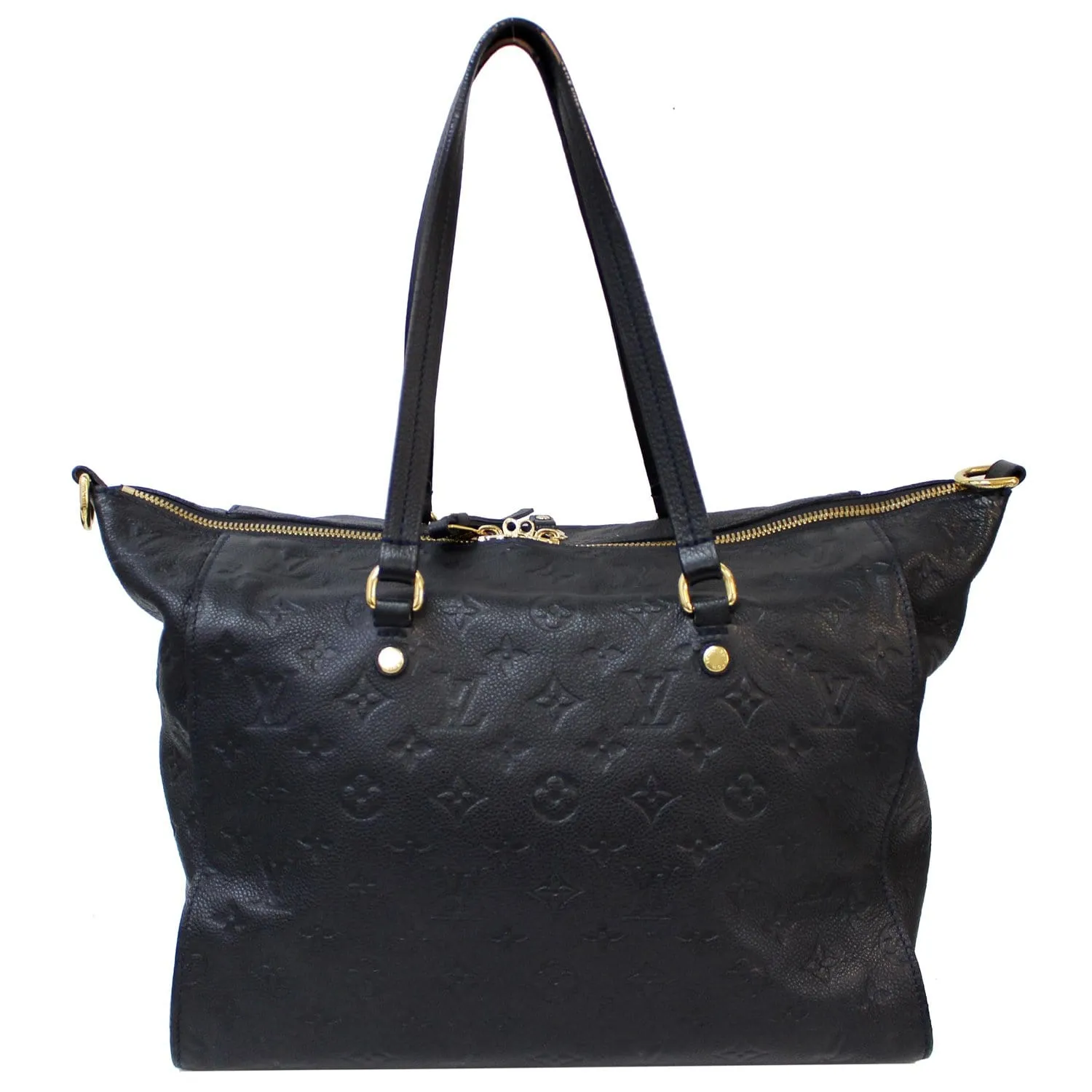 LOUIS VUITTON Lumineuse PM Monogram Empreinte Leather Shoulder Bag Black