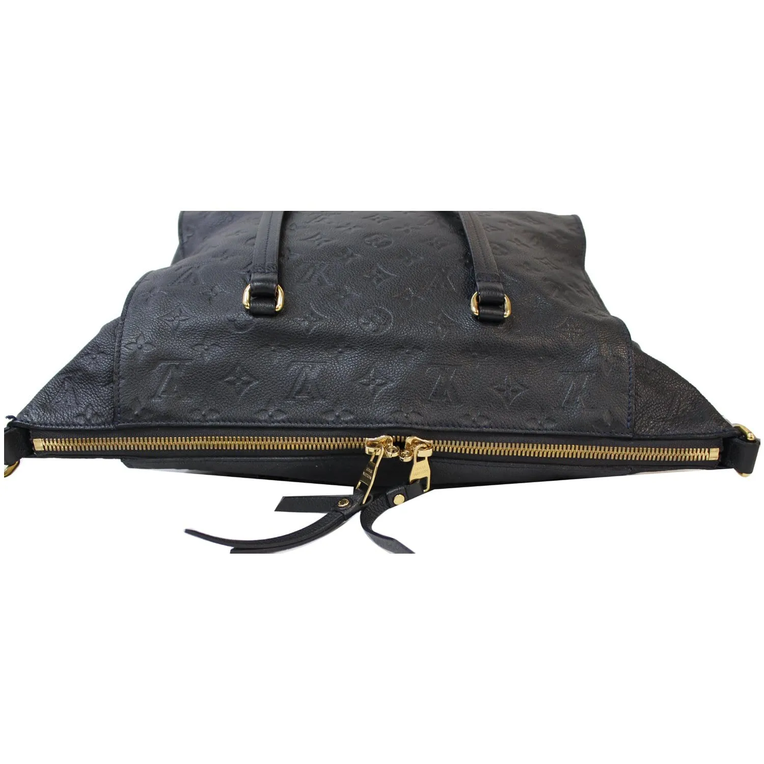 LOUIS VUITTON Lumineuse PM Monogram Empreinte Leather Shoulder Bag Black