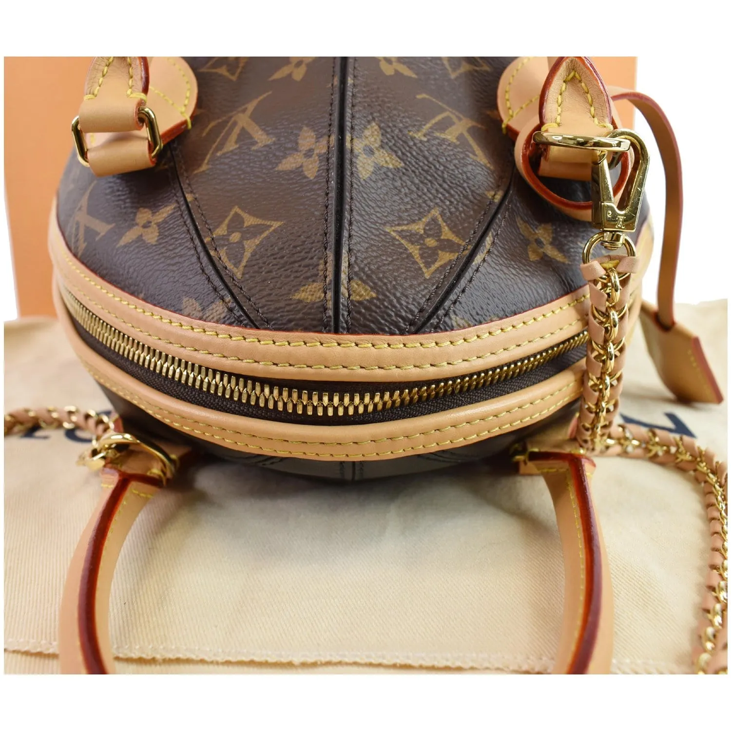 LOUIS VUITTON LV Egg Souple Monogram Canvas 2way Shoulder Bag Brown