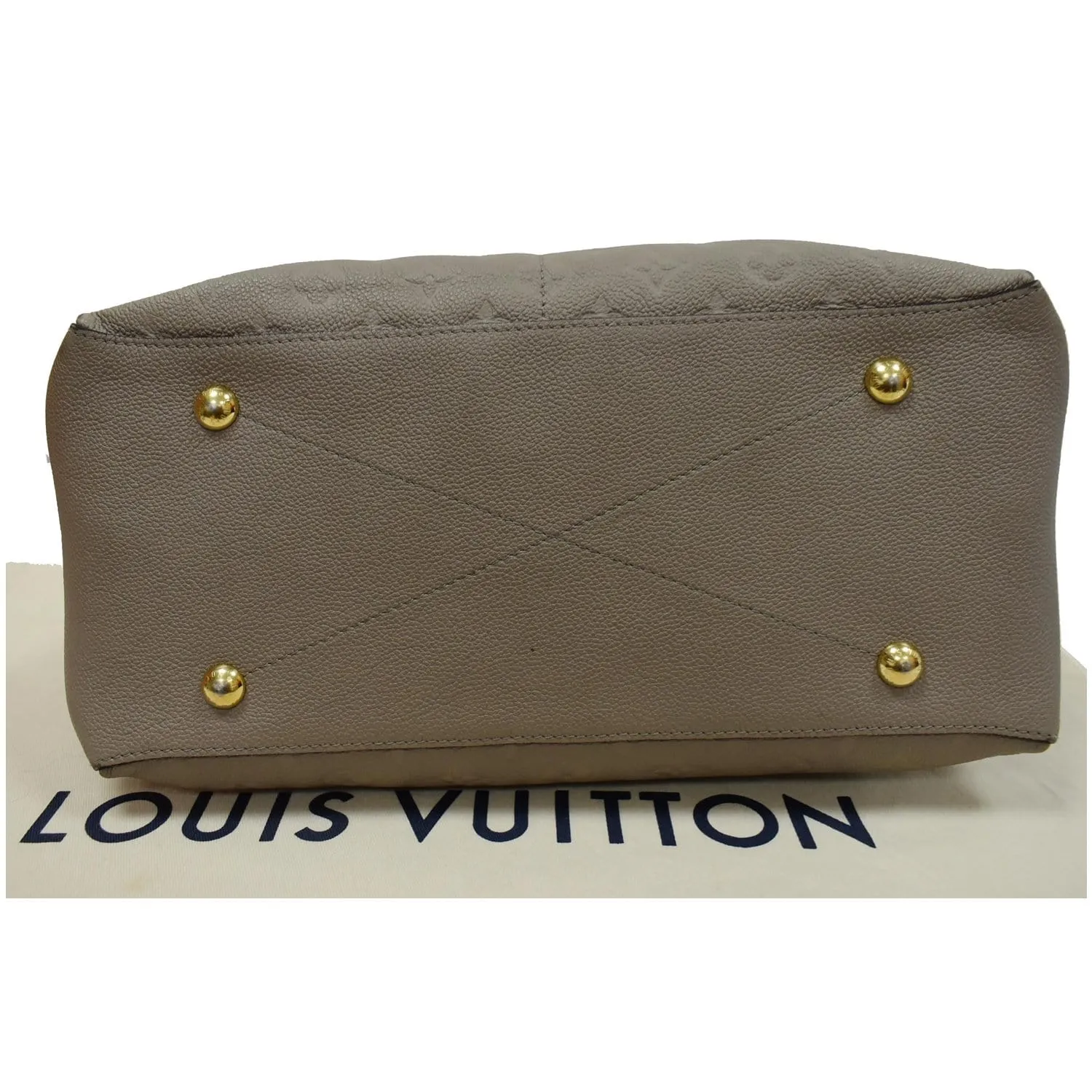 LOUIS VUITTON Maida Monogram Empreinte Leather Hobo Shoulder Bag Tourterelle
