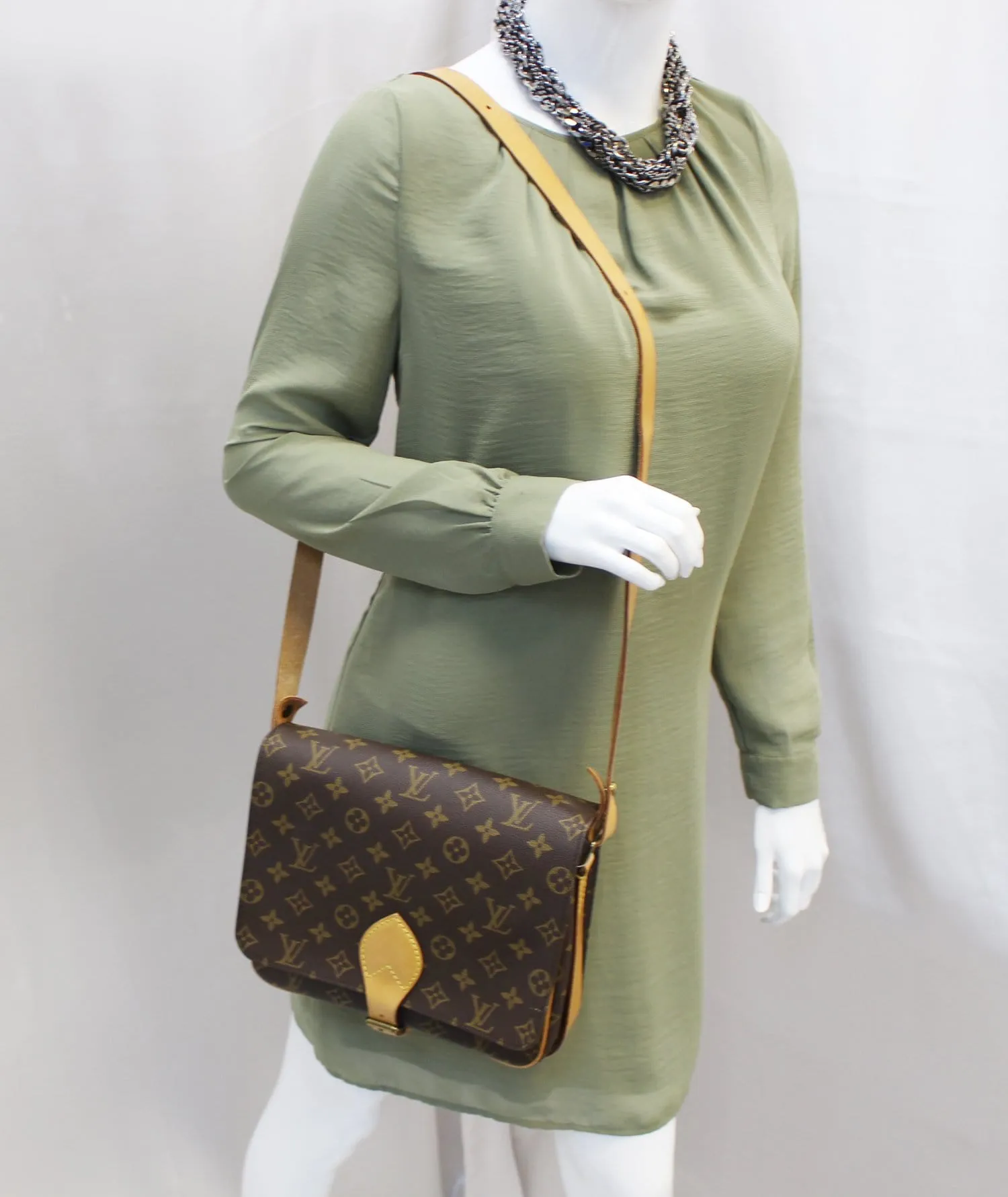 LOUIS VUITTON Monogram Canvas Cartouchiere GM Crossbody Bag
