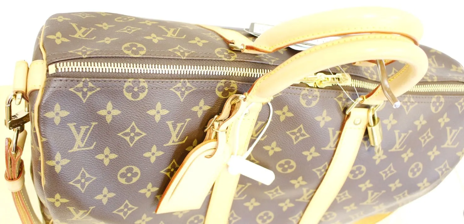 LOUIS VUITTON Monogram Canvas Keepall 45 Bandouliere Travel Bag