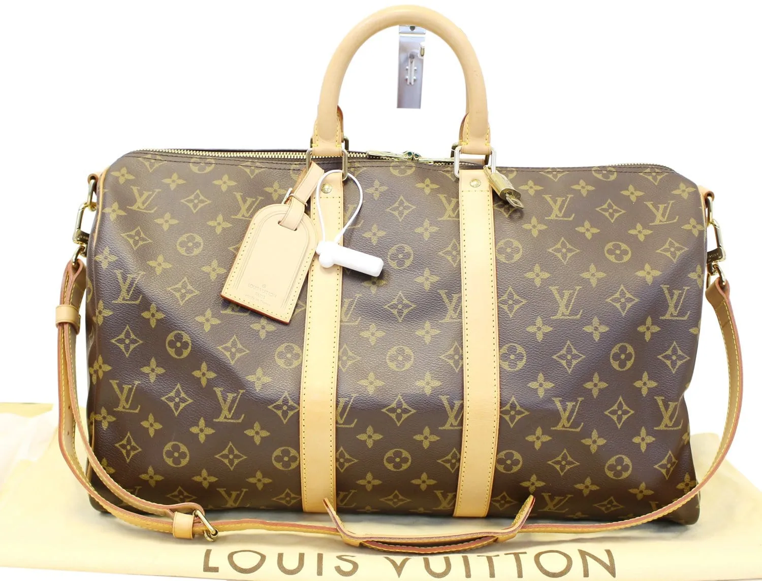 LOUIS VUITTON Monogram Canvas Keepall 45 Bandouliere Travel Bag