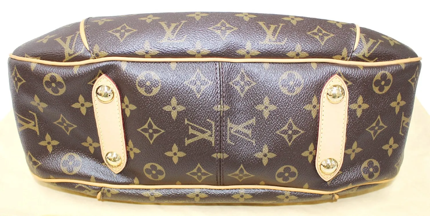 LOUIS VUITTON Monogram Galliera PM Brown Shoulder Handbag