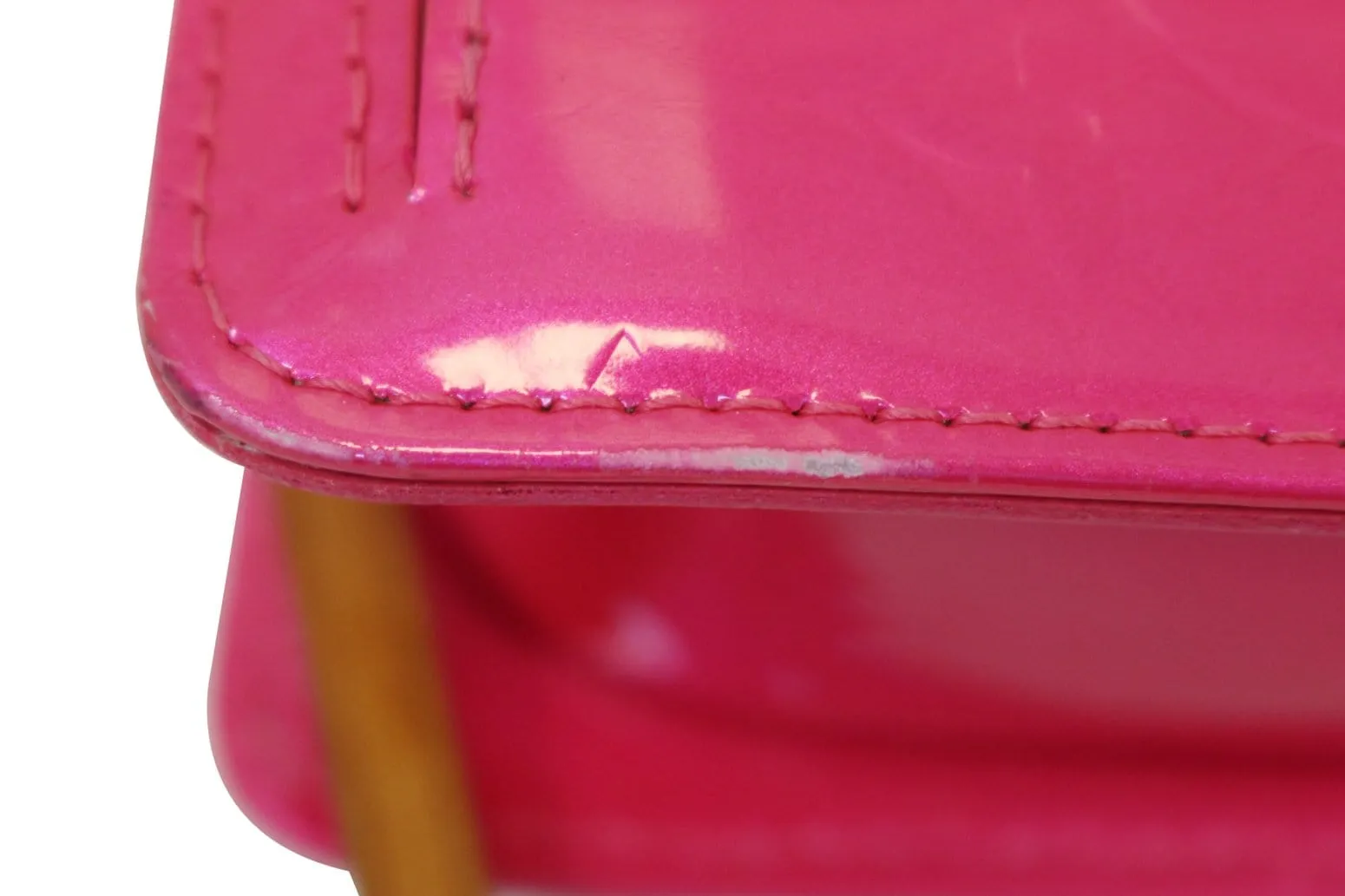 LOUIS VUITTON Monogram Vernis Mott Fuchsia Pink Shoulder Bag
