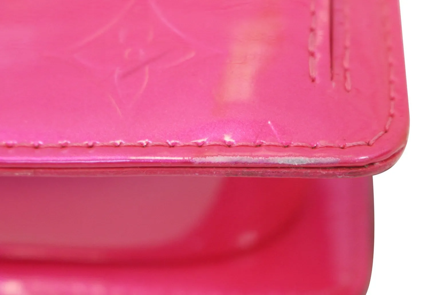 LOUIS VUITTON Monogram Vernis Mott Fuchsia Pink Shoulder Bag