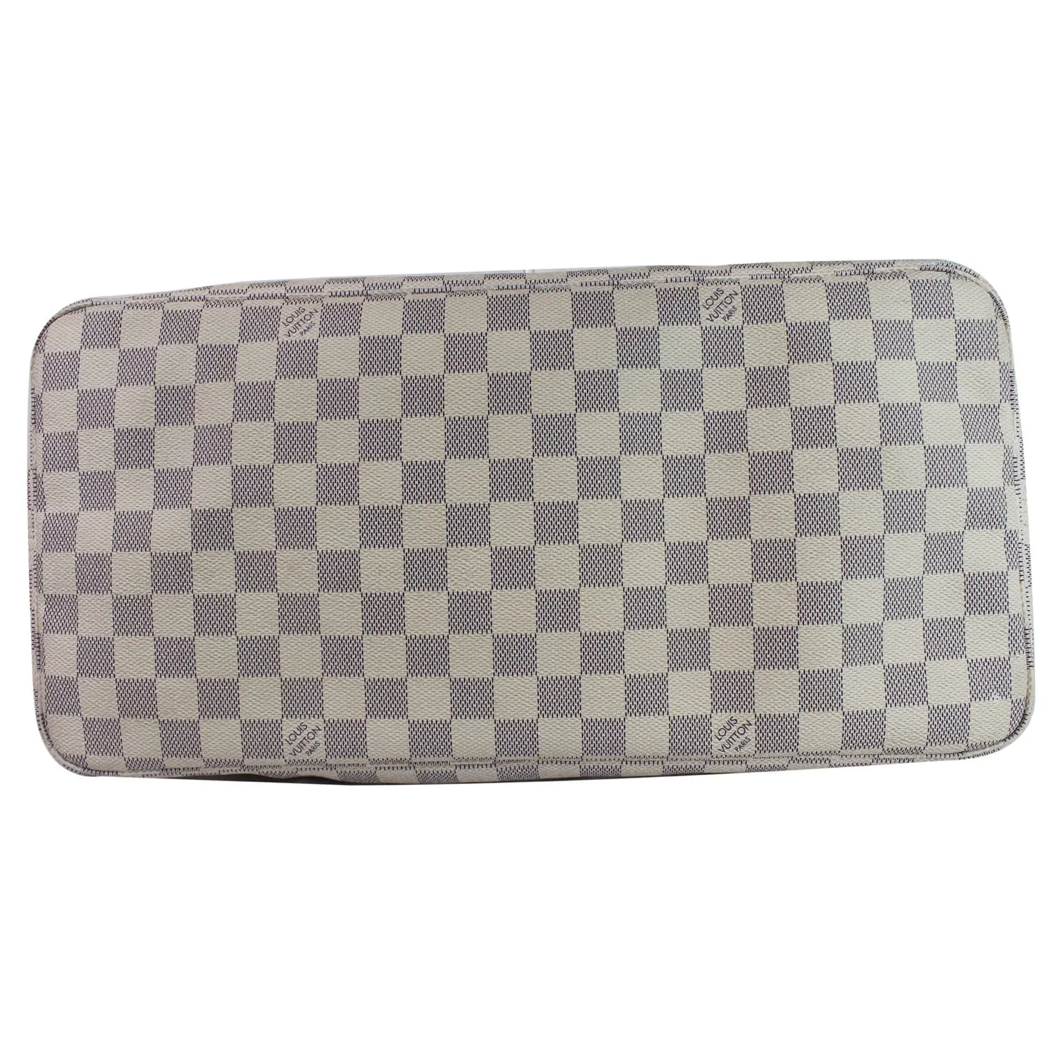 LOUIS VUITTON Neverfull GM Damier Azur Tote Shoulder Bag White