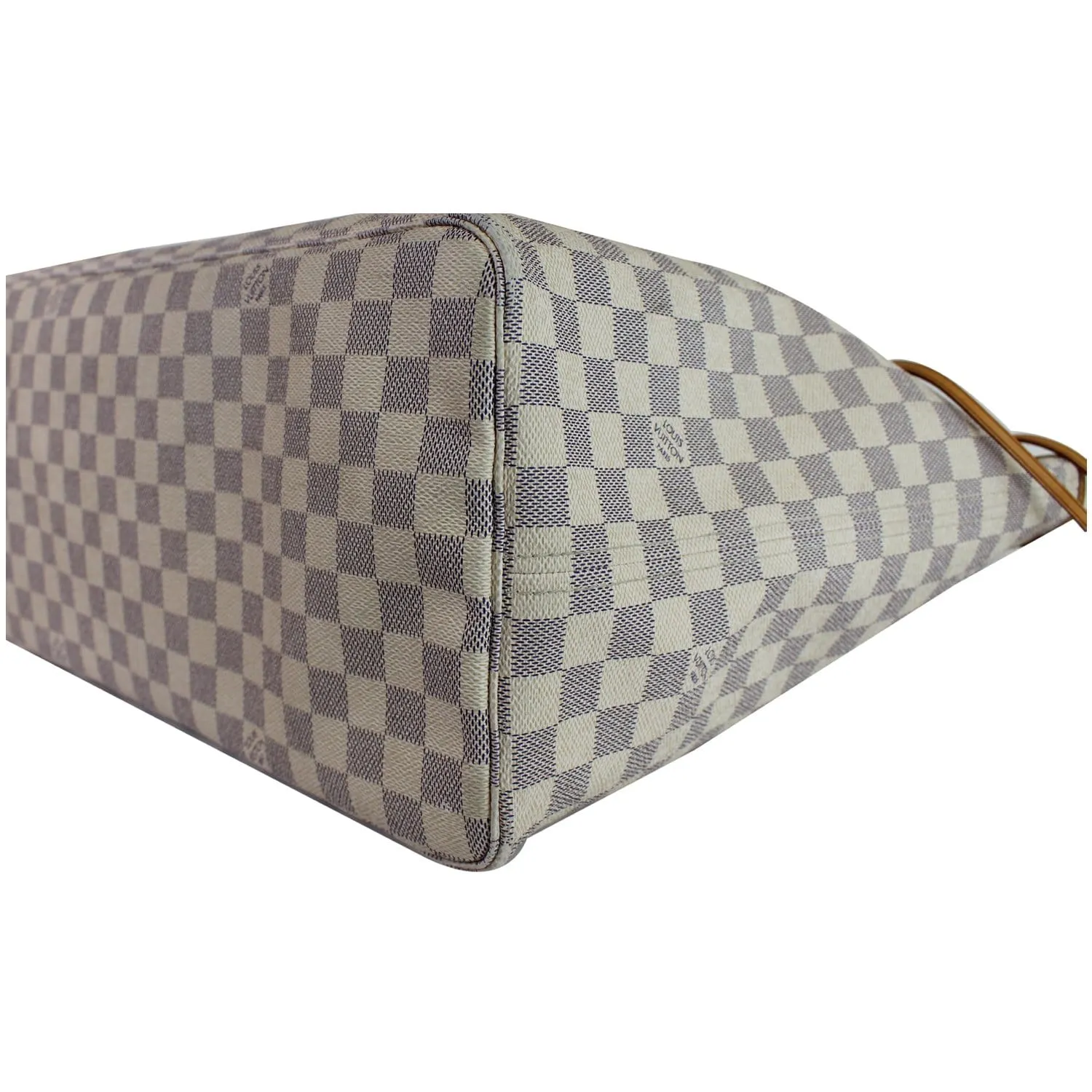 LOUIS VUITTON Neverfull GM Damier Azur Tote Shoulder Bag White