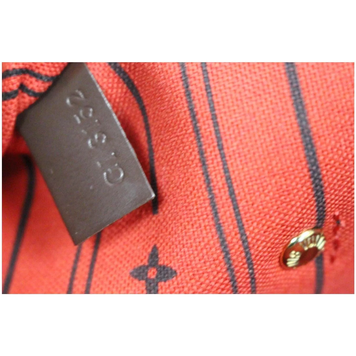LOUIS VUITTON Neverfull MM Damier Ebene Tote Shoulder Bag Brown