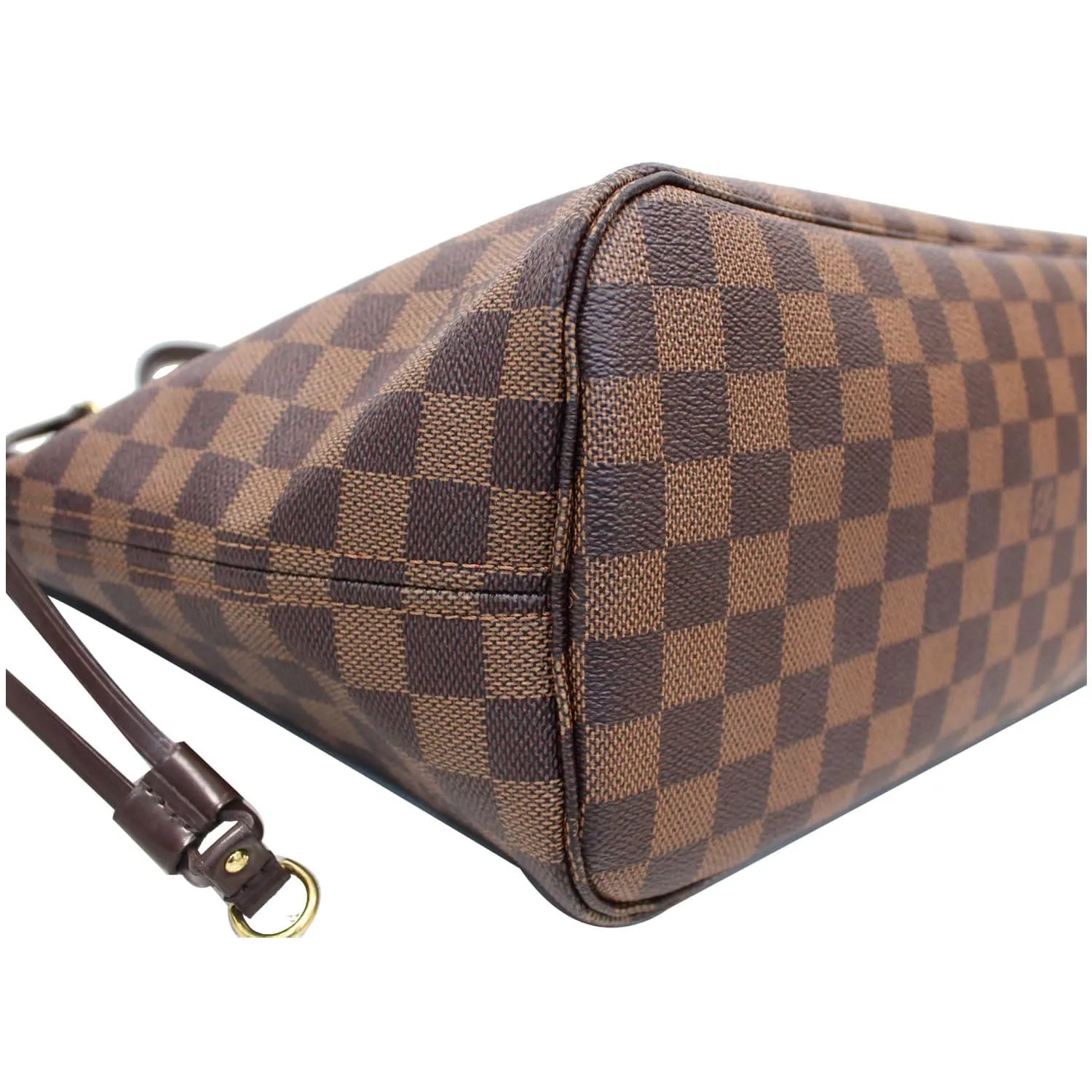 LOUIS VUITTON Neverfull MM Damier Ebene Tote Shoulder Bag Brown