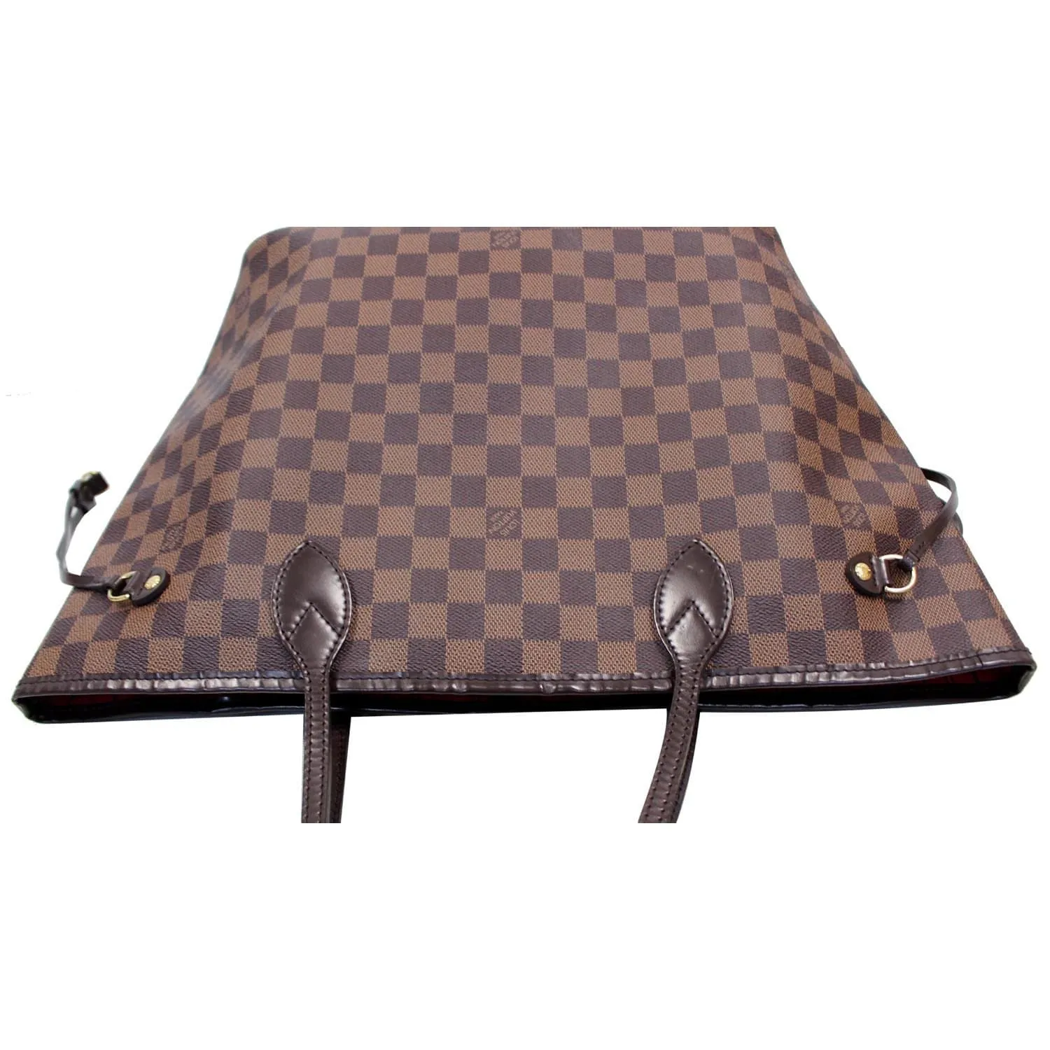 LOUIS VUITTON Neverfull MM Damier Ebene Tote Shoulder Bag Brown