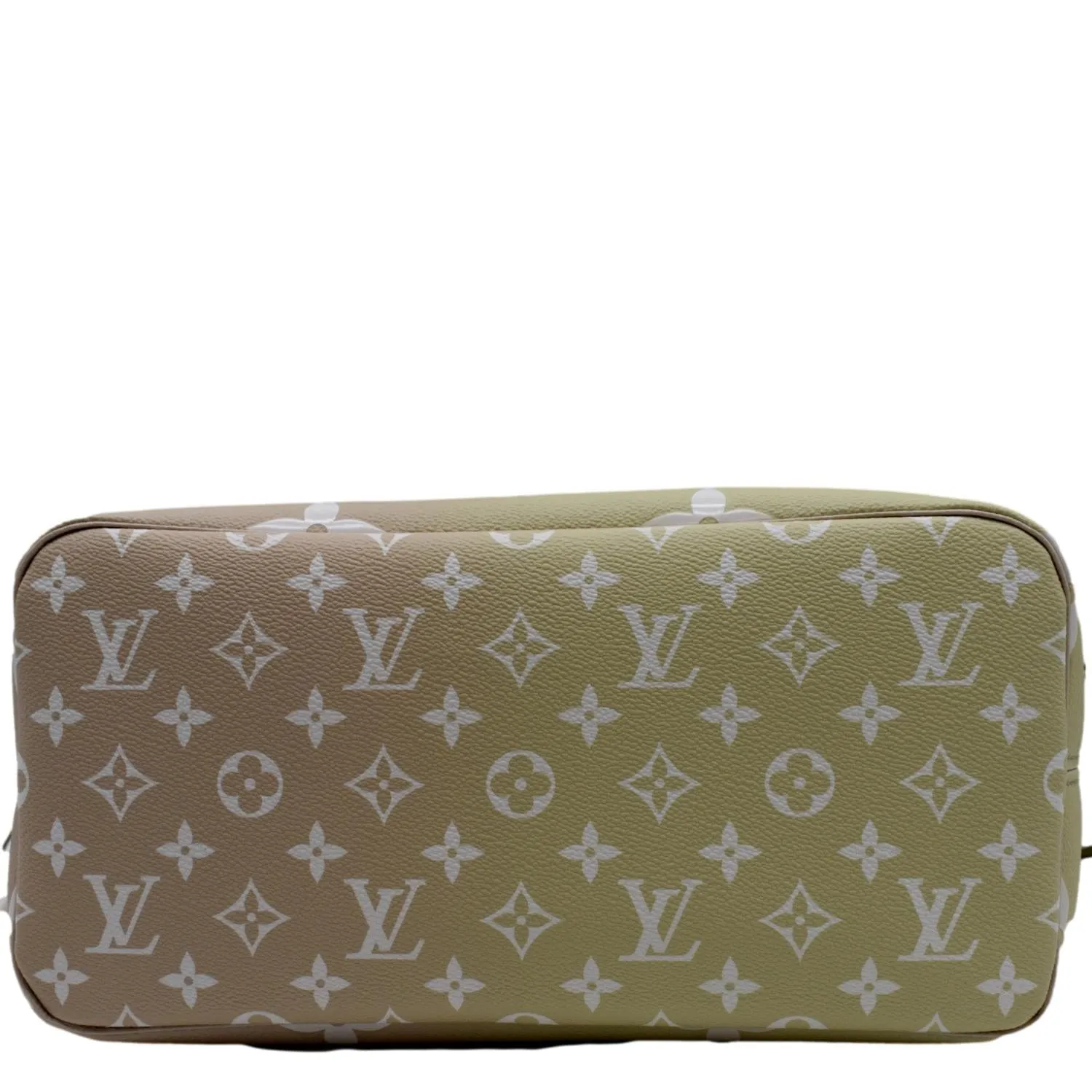 LOUIS VUITTON Neverfull MM Monogram Coated Canvas Tote Sunset Kaki