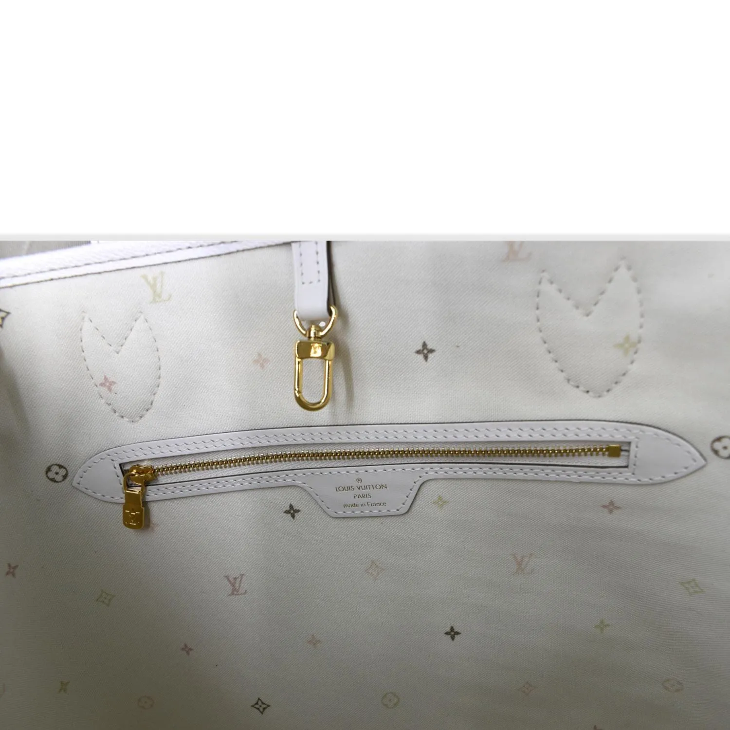 LOUIS VUITTON Neverfull MM Monogram Coated Canvas Tote Sunset Kaki