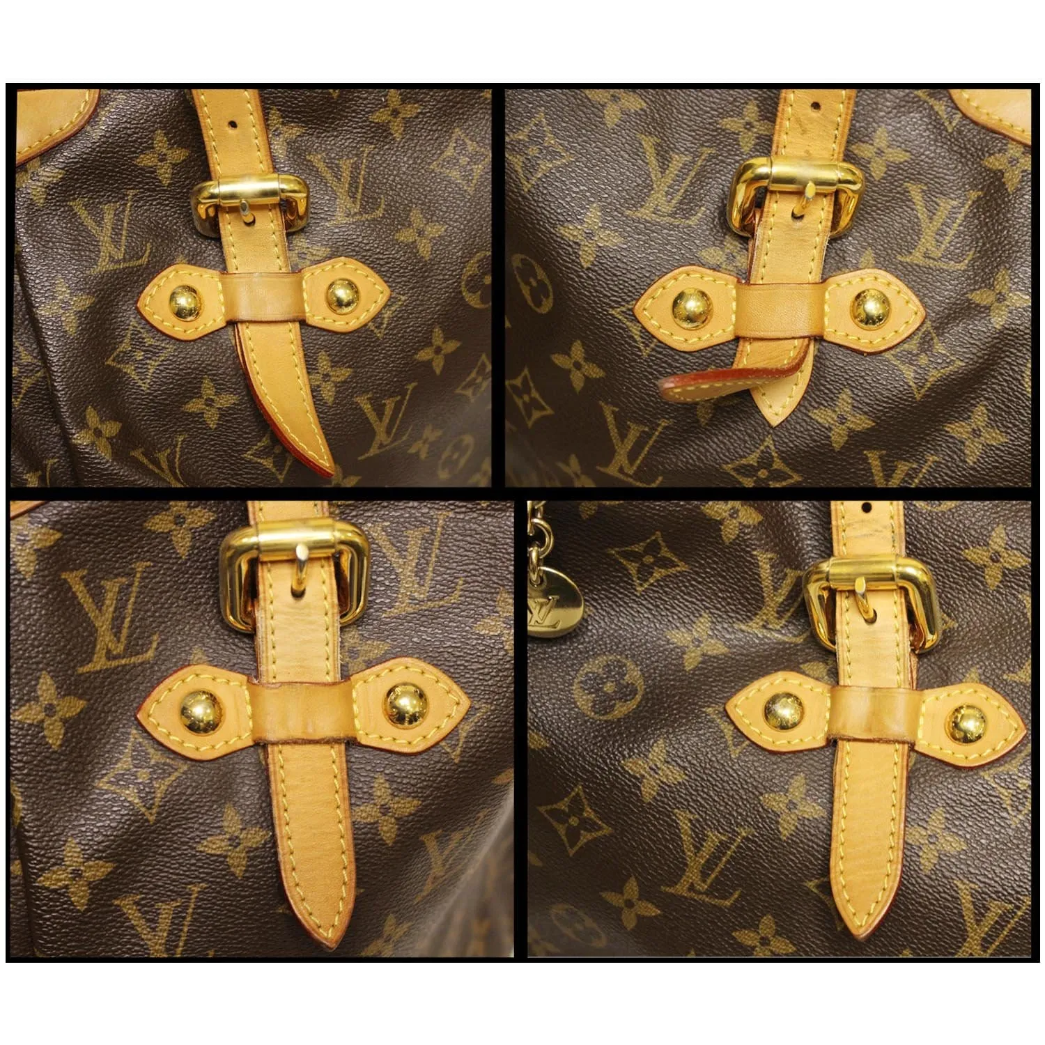 LOUIS VUITTON Palermo GM Monogram Canvas Tote Shoulder Bag Brown
