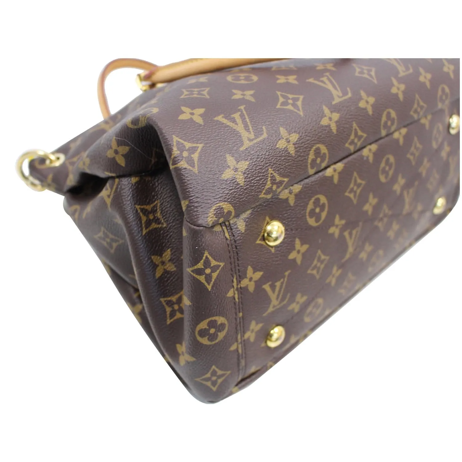 LOUIS VUITTON Pallas Monogram Canvas 2Way Shoulder Bag Brown