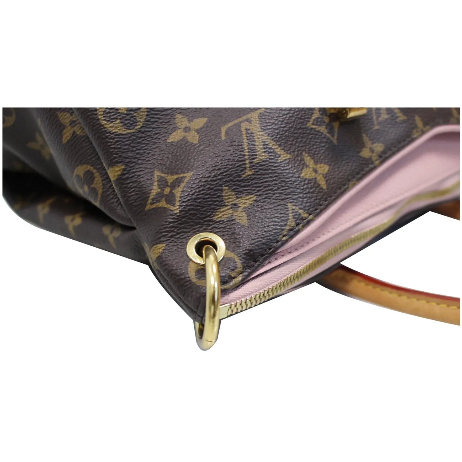 LOUIS VUITTON Pallas Monogram Canvas 2Way Shoulder Bag Brown