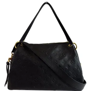 LOUIS VUITTON Ponthieu MM Monogram Empreinte Leather Shoulder Bag Black