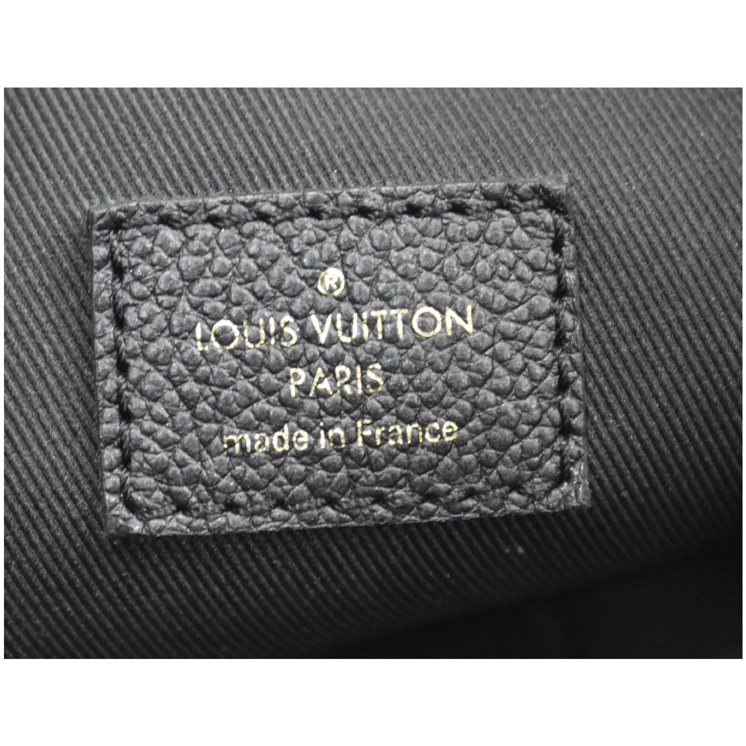 LOUIS VUITTON Ponthieu MM Monogram Empreinte Leather Shoulder Bag Black