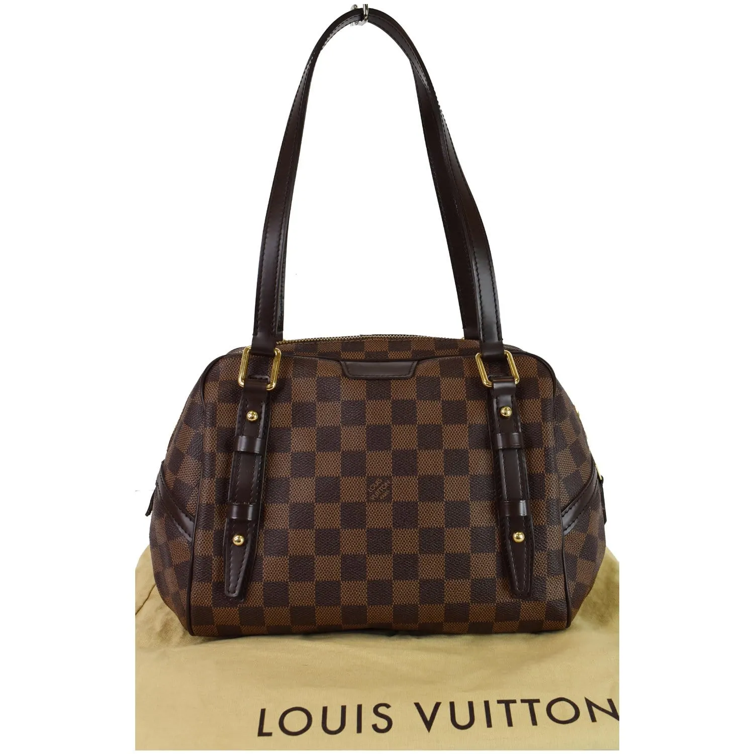 LOUIS VUITTON Rivington PM Damier Ebene Shoulder Bag Brown