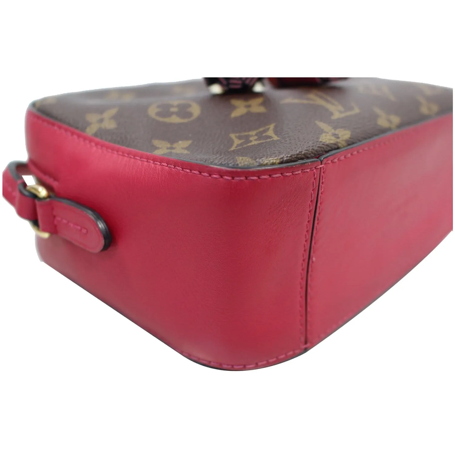 LOUIS VUITTON Saintonge Monogram Canvas Shoulder Bag Freesia
