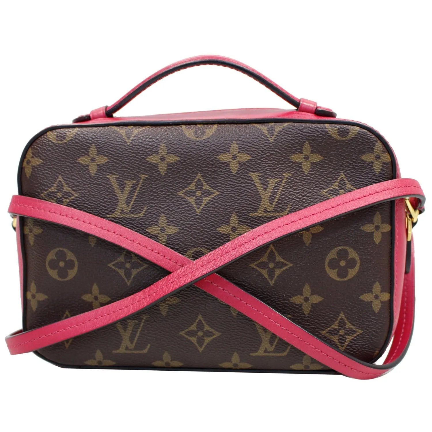 LOUIS VUITTON Saintonge Monogram Canvas Shoulder Bag Freesia