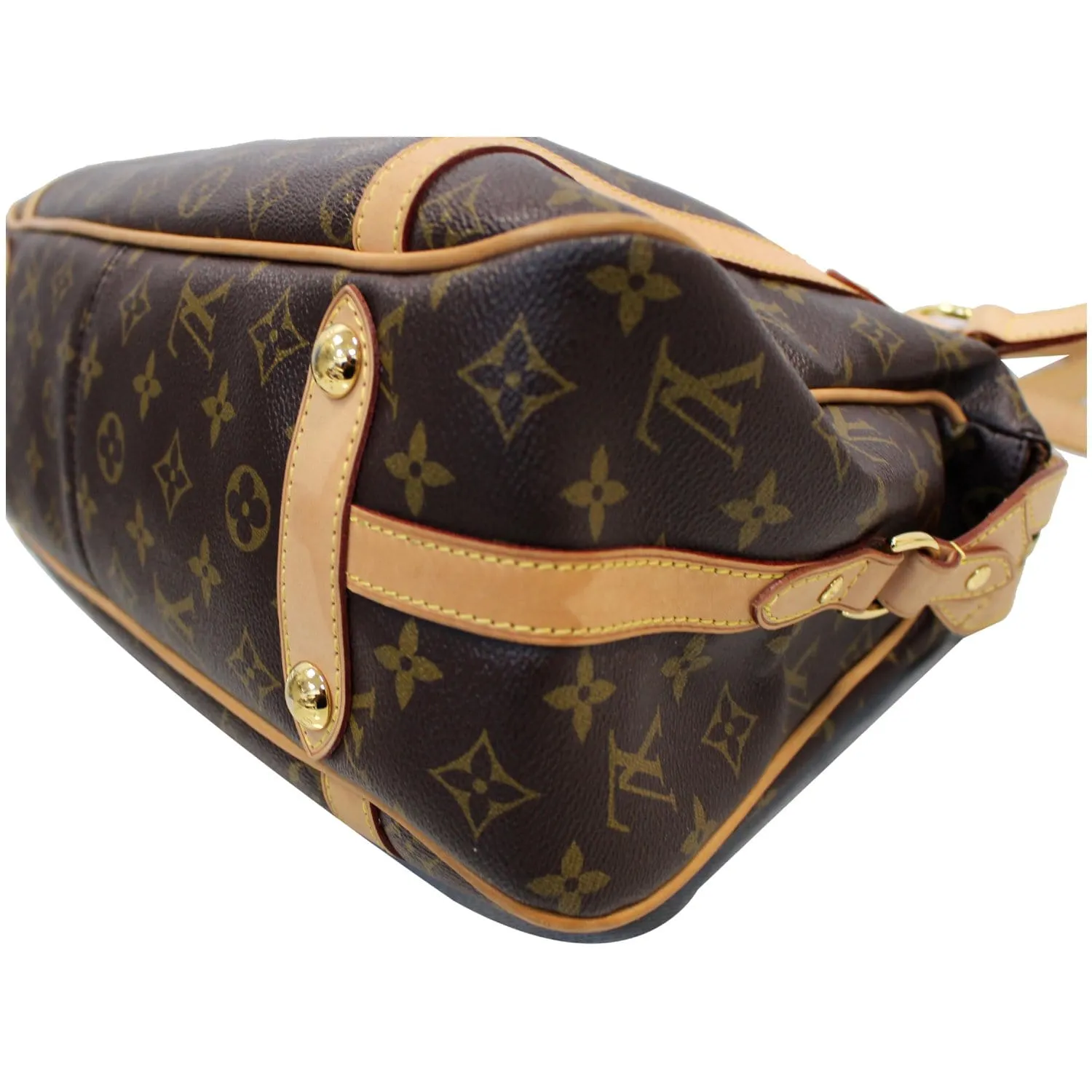 LOUIS VUITTON Stresa PM Monogram Canvas Shoulder Bag Brown