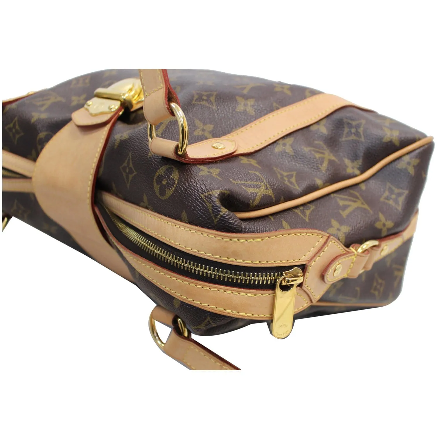 LOUIS VUITTON Stresa PM Monogram Canvas Shoulder Bag Brown