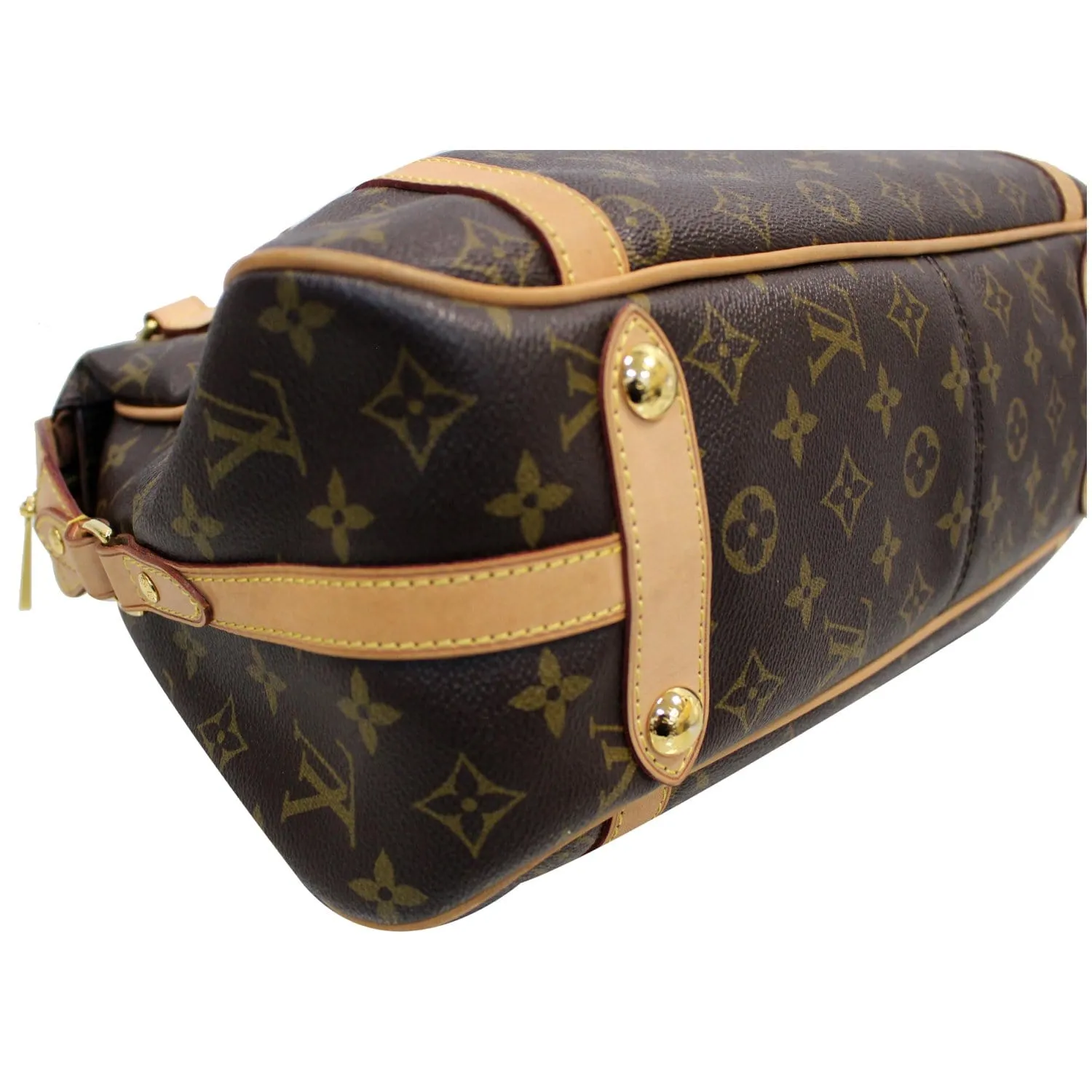 LOUIS VUITTON Stresa PM Monogram Canvas Shoulder Bag Brown