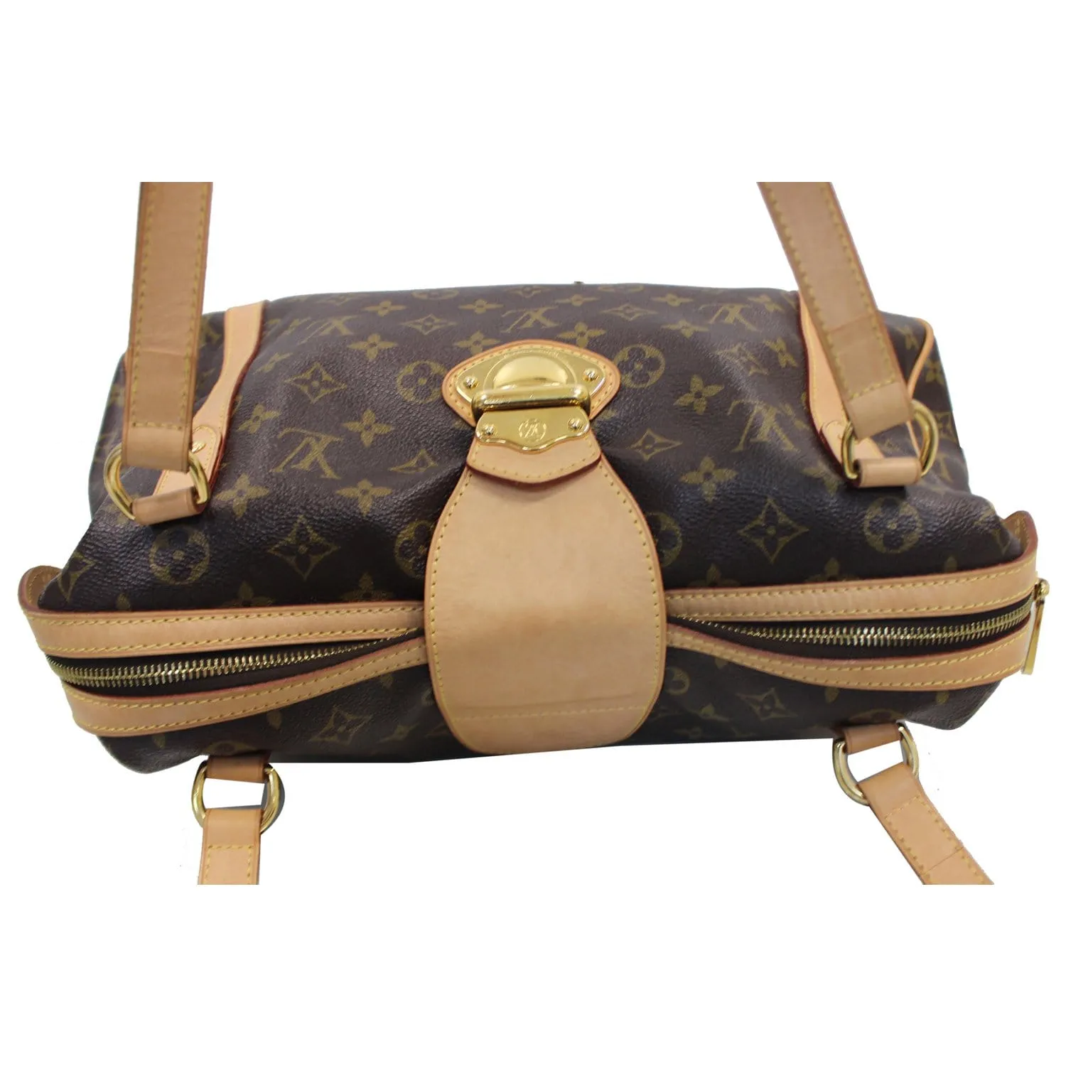 LOUIS VUITTON Stresa PM Monogram Canvas Shoulder Bag Brown