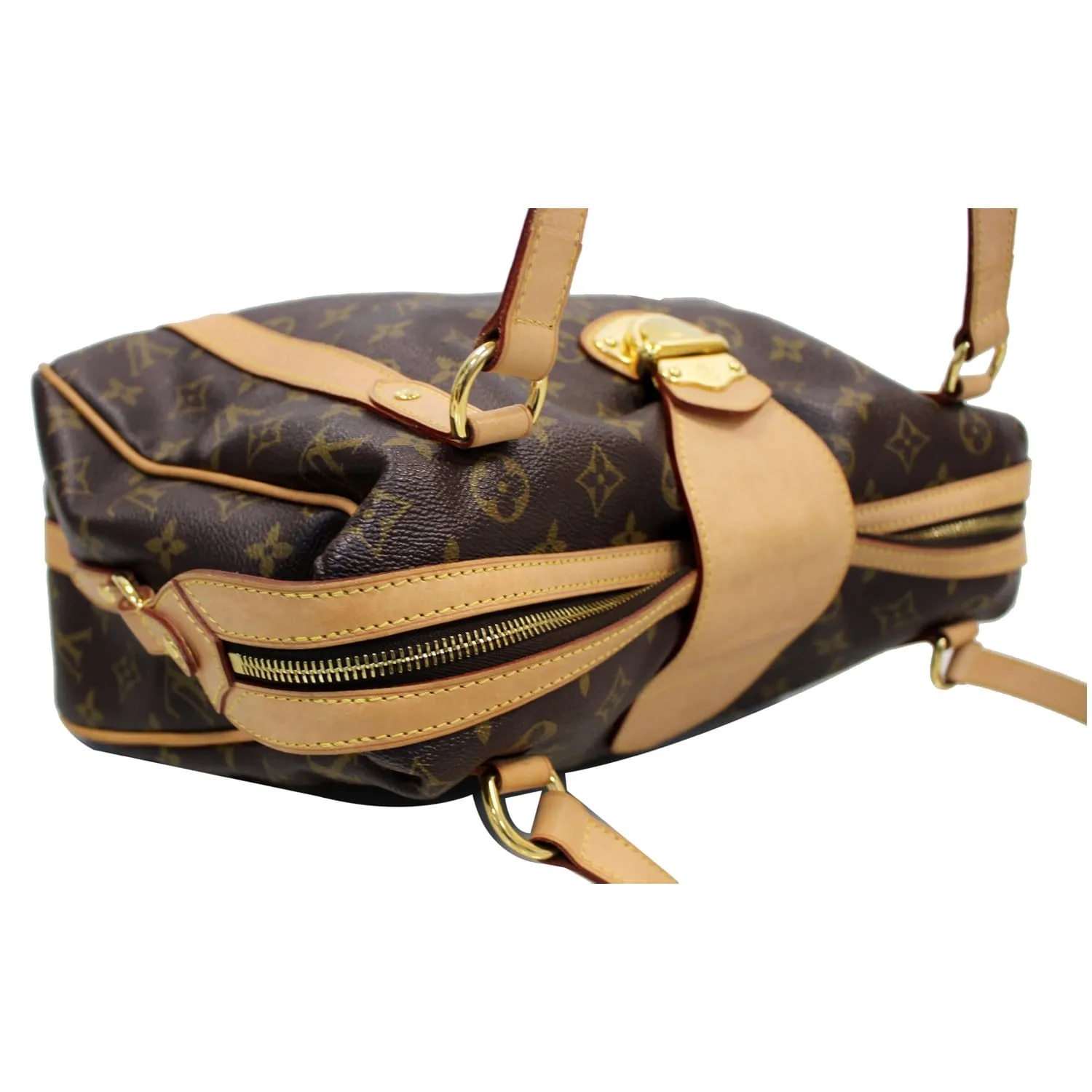 LOUIS VUITTON Stresa PM Monogram Canvas Shoulder Bag Brown