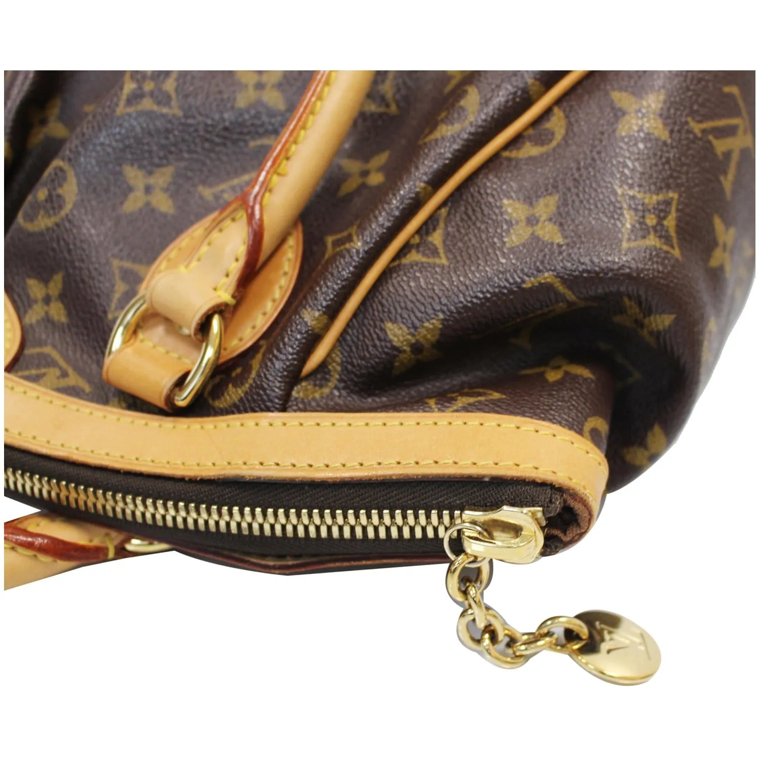 LOUIS VUITTON Tivoli PM Monogram Canvas Shoulder Bag Brown
