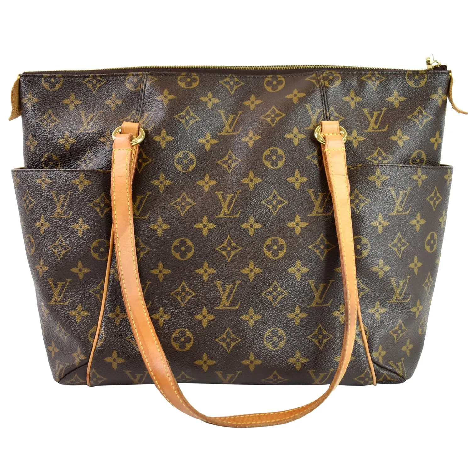 LOUIS VUITTON Totally MM Monogram Canvas Shoulder Bag Brown