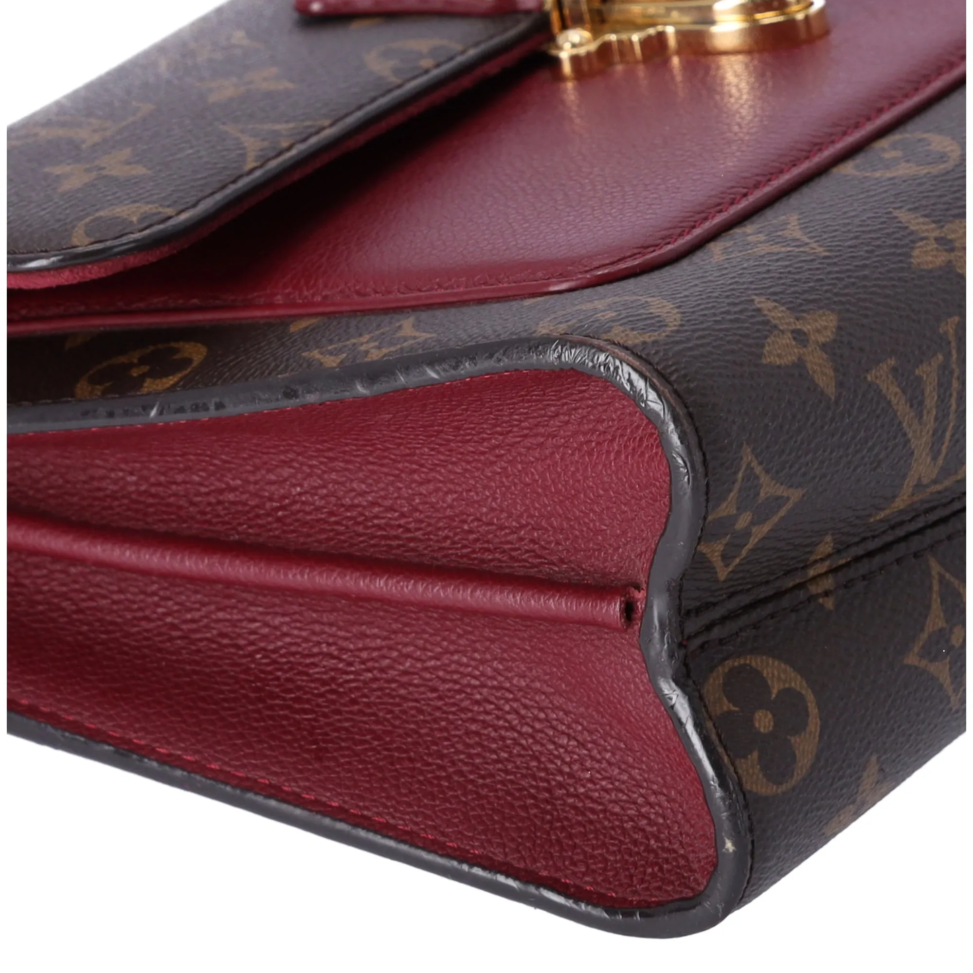 Louis Vuitton Victoire Chain Shoulder Bag Monogram Canvas M41732 Brown Raisin
