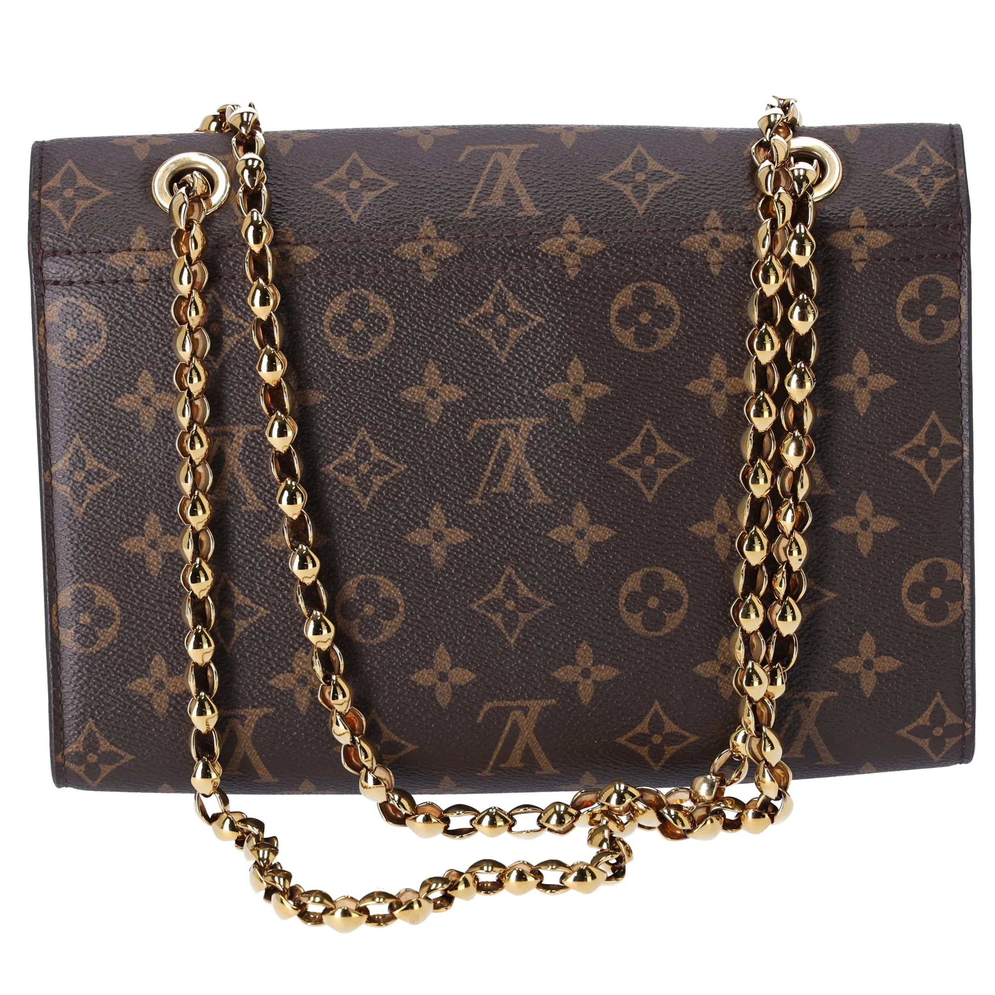 Louis Vuitton Victoire Chain Shoulder Bag Monogram Canvas M41732 Brown Raisin