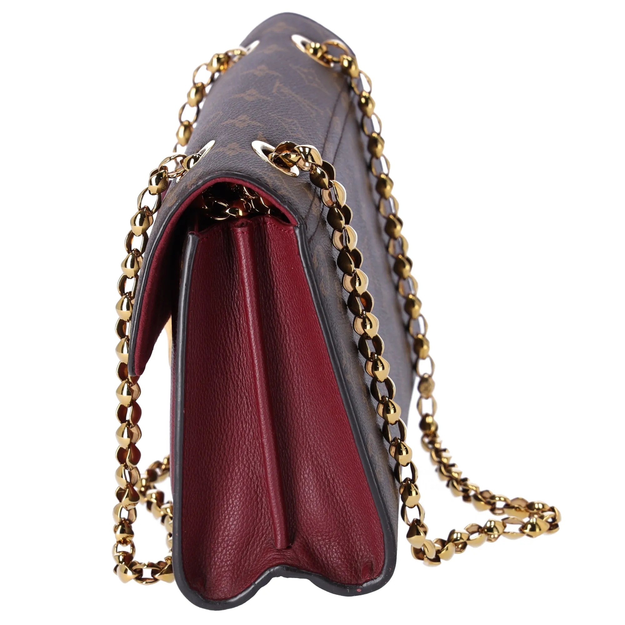 Louis Vuitton Victoire Chain Shoulder Bag Monogram Canvas M41732 Brown Raisin