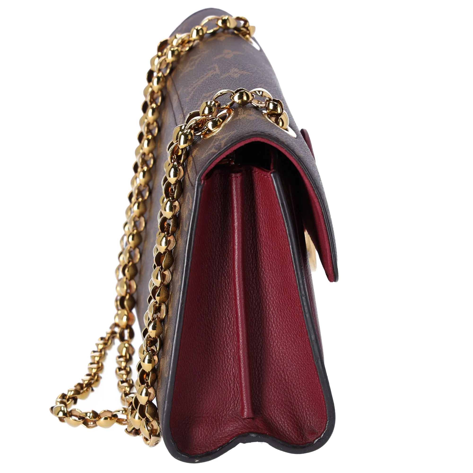 Louis Vuitton Victoire Chain Shoulder Bag Monogram Canvas M41732 Brown Raisin