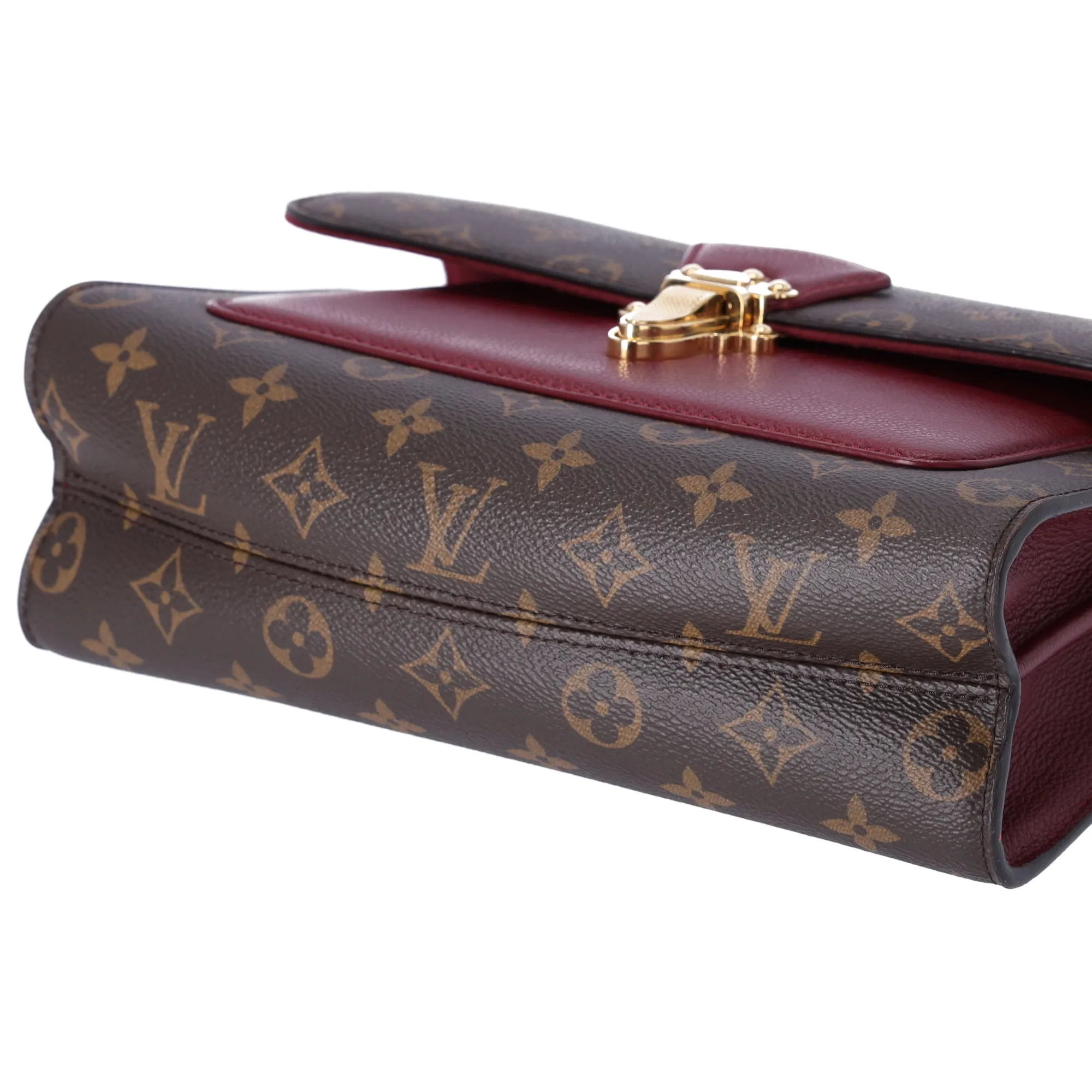 Louis Vuitton Victoire Chain Shoulder Bag Monogram Canvas M41732 Brown Raisin