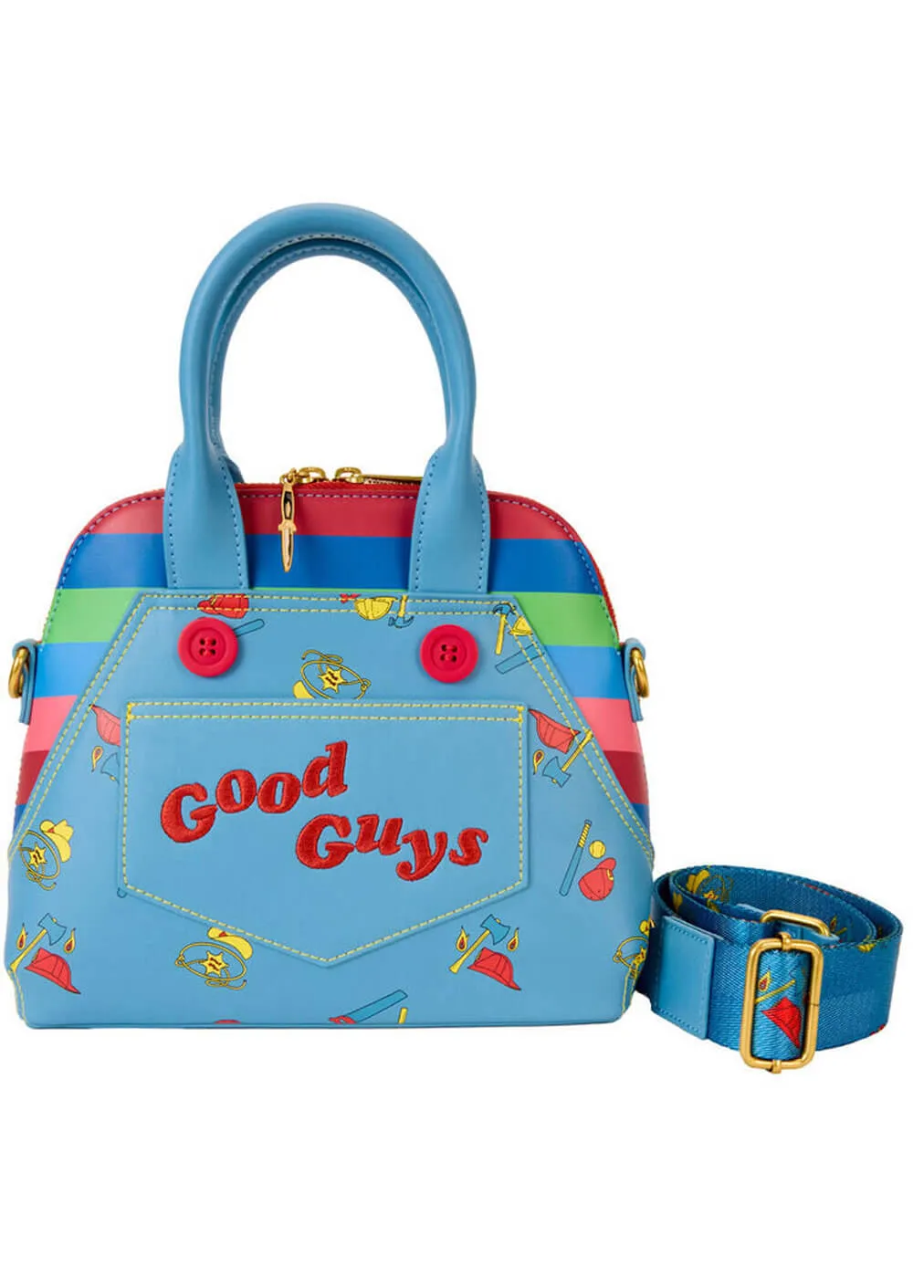 Loungefly Childs Play Chucky Cosplay Bag Blue