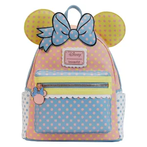 Loungefly Disney Minnie Pastel Color Blocks Dots Mini Backpack
