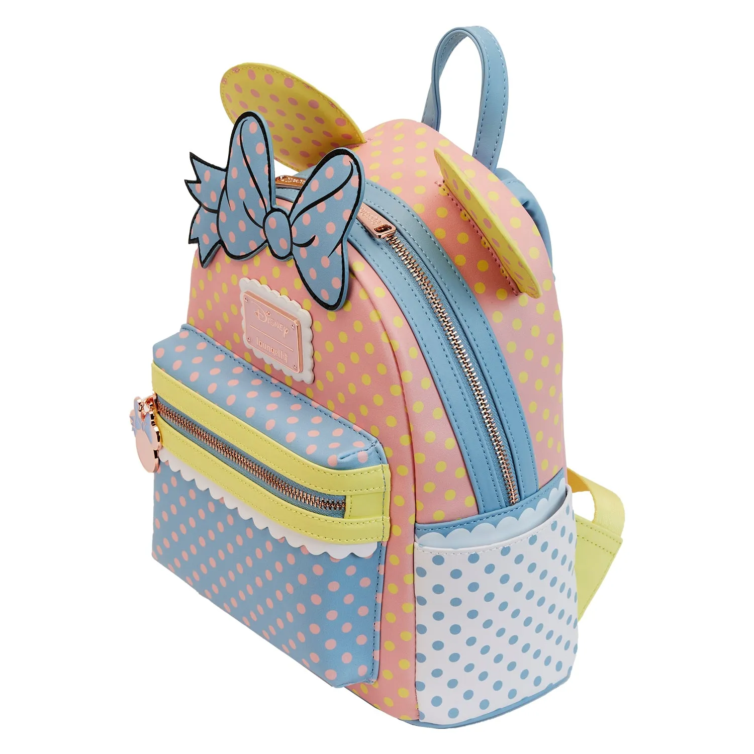 Loungefly Disney Minnie Pastel Color Blocks Dots Mini Backpack