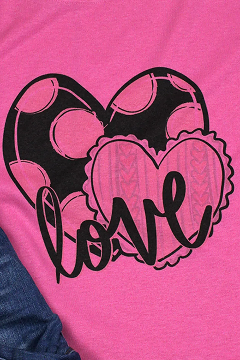 Love Hearts Unisex Dri-Power Long-Sleeve 50/50 Tee