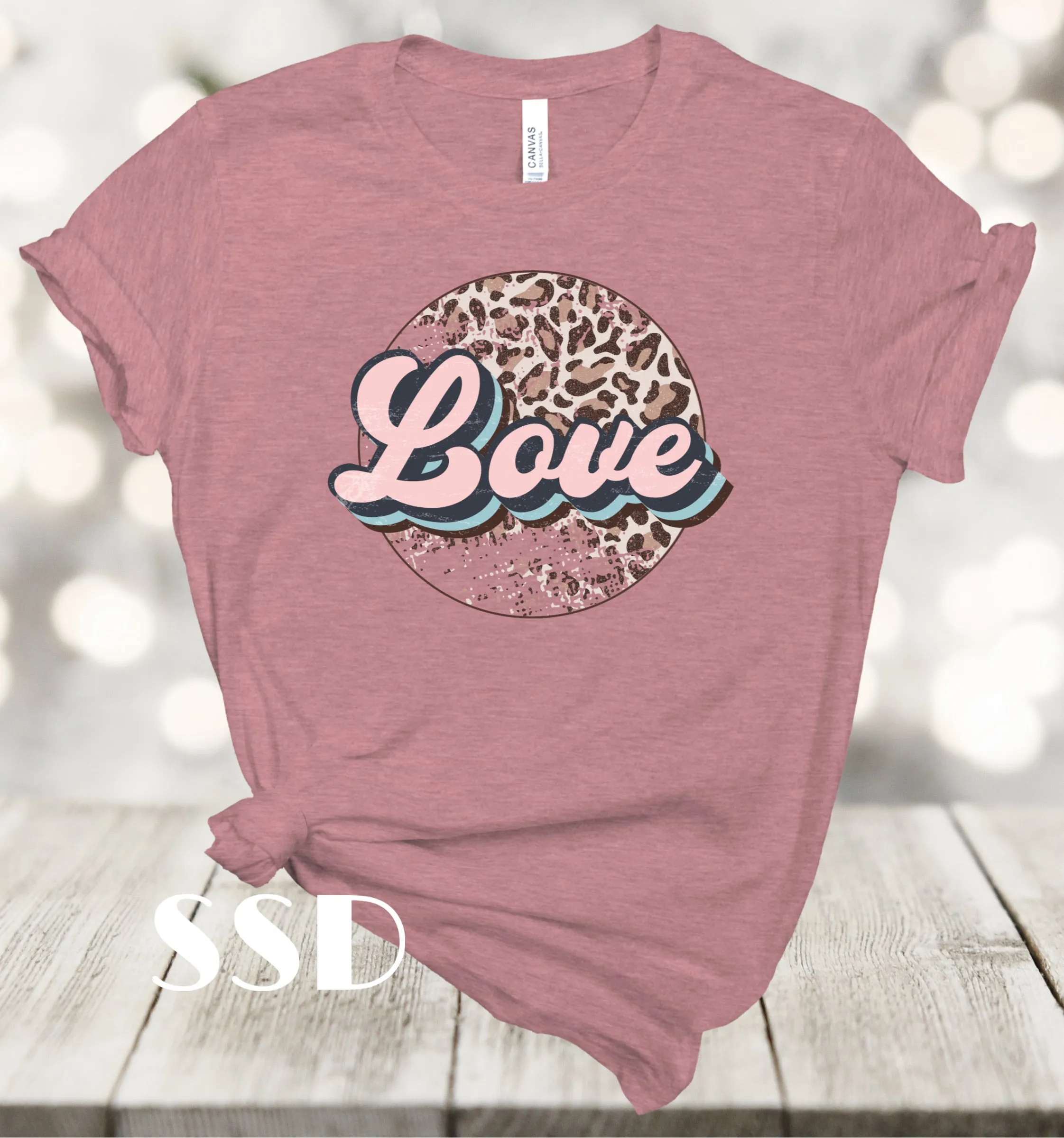 Love Retro Leopard Transfer