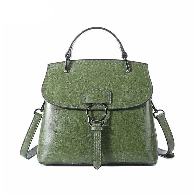 <bold>Top-Handle / Crossbody Bag <br>Genuine-Leather