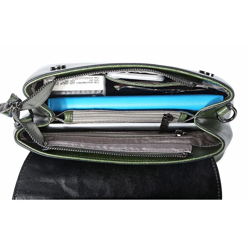 <bold>Top-Handle / Crossbody Bag <br>Genuine-Leather
