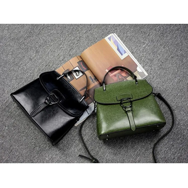 <bold>Top-Handle / Crossbody Bag <br>Genuine-Leather