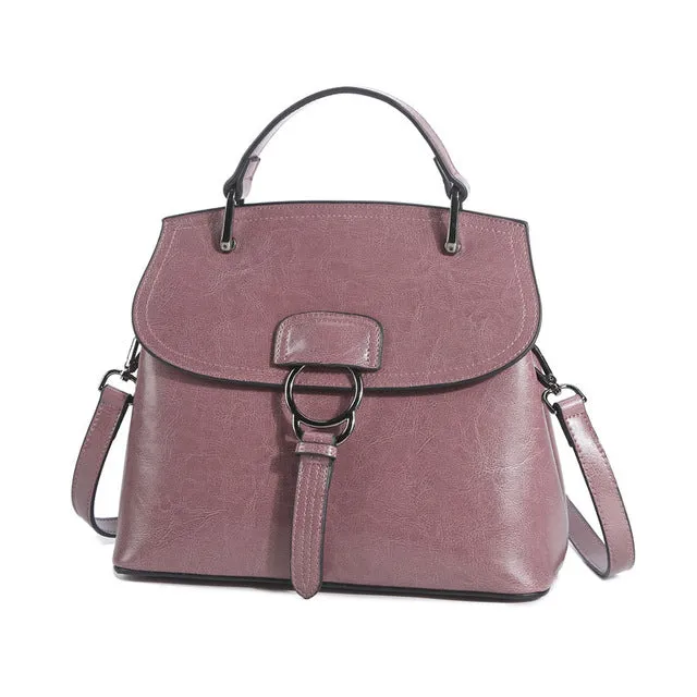 <bold>Top-Handle / Crossbody Bag <br>Genuine-Leather