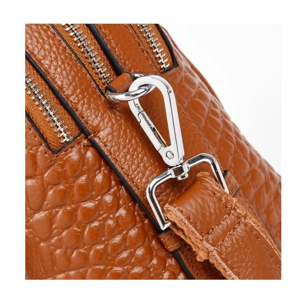 <bold>Top-Handle / Crossbody Bag <br>Genuine-Leather
