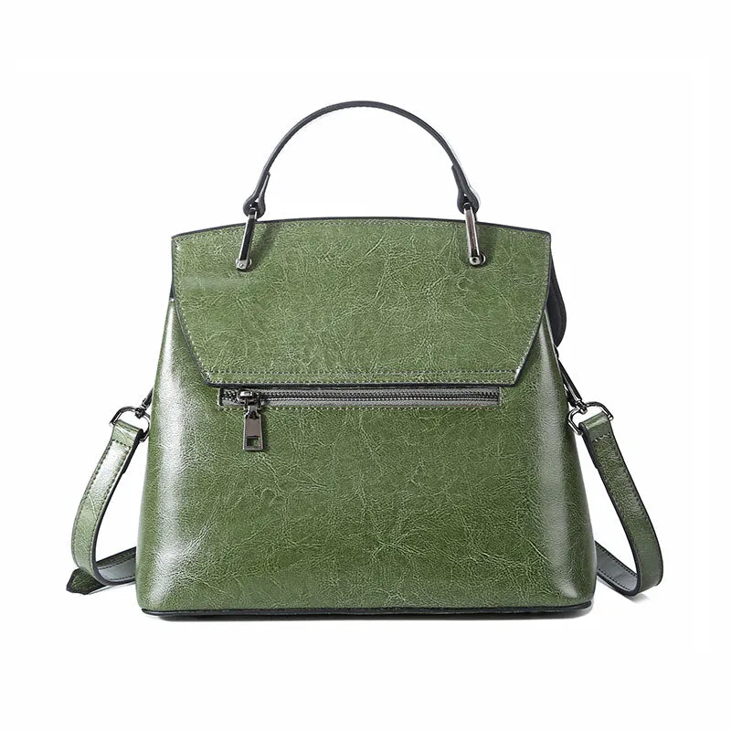 <bold>Top-Handle / Crossbody Bag <br>Genuine-Leather