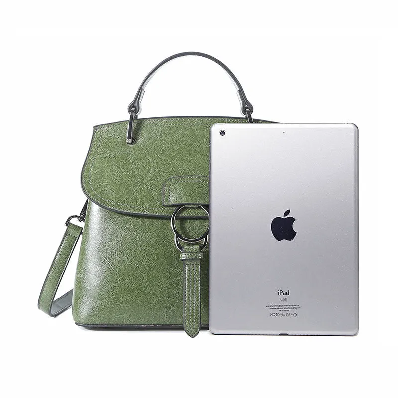 <bold>Top-Handle / Crossbody Bag <br>Genuine-Leather