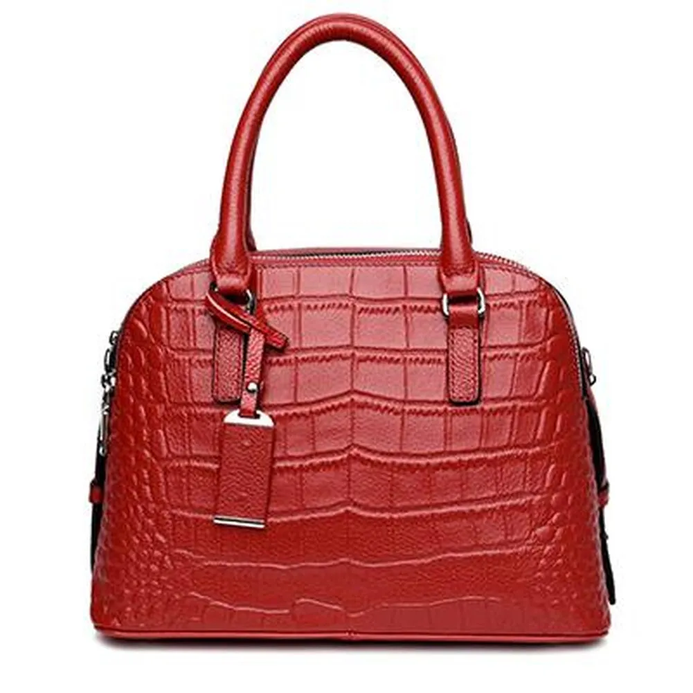 <bold>Top-Handle / Crossbody Bag <br>Genuine-Leather